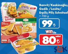 PİLİÇ ŞİNİTZEL ÇEŞİTLERİ 700 G